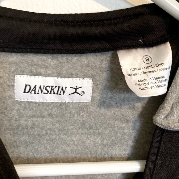 DANSKIN Gray and Black Long Sleeve Pullover Zipper Sweatshirt Womens Small - Picture 13 of 15